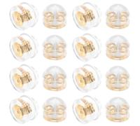 BCOATH 50pcs Silicone Earring Backs Silicone Earring Backs for Studs Golden Simple Fashion Easy to Use Wear Resistance DIY Jewelry Making Accessories