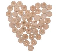 BCOATH 50pcs Small Wooden Wheels for DIY Crafts Smooth Presanded Wood Discs for Handmade Car Models Educational Stem Teaching Tools Craft Supplies