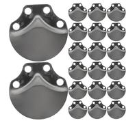 BCOATH 50pcs Stainless Steel Medieval Fish Scale Armor Plates Lightweight Historical Authenticity Material 1.2x1.2x0.1 Inch for Armor Repair and Theater Lighting Black