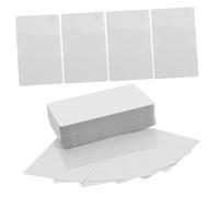 BCOATH 50Pcs Thick Blank Metal Business Cards Aluminum Sublimation DIY Printable Cards for Engraving Portable