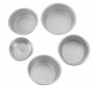 BCOATH 5pcs Aluminum Alloy Mini Cake Cups Set for Baking Tart and Pudding with High Temperature Resistance, Suitable for Friends Gathering and DIY Use