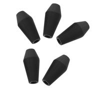 BCOATH 5pcs Black Rubber Archery Arrowheads Inside Diameter Soft Safety Tips for Target Practice Outdoor Games Resilient Lightweight for Beginners