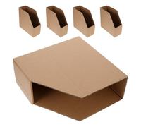BCOATH 5pcs Cardboard Storage Bins with Slanted Open Top Large Capacity Organizer Boxes for Garage Warehouse Inventory Shelves Flexible Craft and Parts Storage