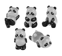 BCOATH 5pcs Glow in The Dark Mini Resin Panda Figurines Tiny Animal Statues for Garden Miniature Landscape Decoration