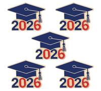 BCOATH 5pcs Graduation Brooch Lapel Pins Class of Graduation Cap Souvenir Badge for High School College Teacher Student Season Accessory