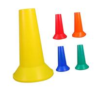 BCOATH 5pcs Mini Sports Cones Plastic Agility Markers for Football Basketball Training with Nontip Reinforced Base Weatherproof Field Markers in Assorted Bright Colors