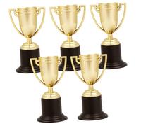 BCOATH 5Pcs Mini Trophy Models Abs Material Party Game Prize Trophies for Basketball Football Table Tennis Competition Awards