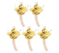 BCOATH 5pcs Oil Burner Wick Replacement for Glass Oil Lamp and Lantern, 0.8 Inch Wide Cotton Wicks with Iron Core, Vintage Style for Home Decor and Diy, Safe and Steady Lighting