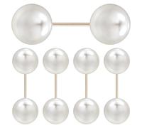 BCOATH 5pcs Pearl Pin Collar Safety Pin Delicate Elegant Alloy Artificial Pearl Easy to Wear Prevents Body Exposure for Friends and Girlfriends Party 1.38x0.59x0.59inch