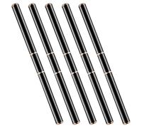 BCOATH 5pcs Portable Nail Art Brush Set with Lid Design Double-ended Gel Nail Liner Brushes Made of Aluminium Copper and Nylon for Convenient Manicure Drawing