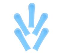 BCOATH 5pcs Silicone Ear Spoon Replacement Tips Reusable Ear Cleaning Tool for Adults Family Earwax Removal Kit Soft Blue Sleeves Fit