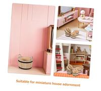 BCOATH 5pcs Small Wooden Basin in The Doll House Home Decor Miniature House Decor Tiny Bucket Mini Bucket Model Miniatures Dollhouse Accessories Ornament Mini Barrel Khaki