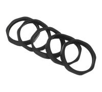 BCOATH 5pcs Universal Microphone Anti-roll Protection Rings Black Plastic Mic Non-slip Holder Stand for News Interviews and Conference Room Use