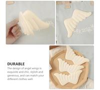 BCOATH 5pcs White Angel Wing Embroidered Appliques Cloth Patch Iron-on Garment Accessories for DIY Sewing, Clothing Repair, and Angel Costume Crafts