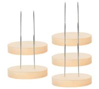 BCOATH 5pcs Wooden Base Bracket for Felt Animal Doll Display for Small Stuffed Animals and Woody Toy Showcase Desktop Stand Holder for Crafts