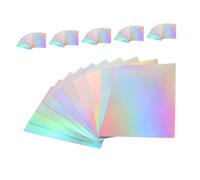 BCOATH 60pcs Iridescent Mirror Cardstock Paper Metallic Reflective Sheets for Christmas Crafting Scrapbooking and DIY Projects with Shiny Colored Cardstock