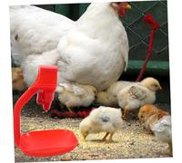 BCOATH 6pcs Automatic Chicken Waterer Cups Hanging Poultry Drinkers with Design Stainless Steel Spouts for Chickens Ducks Geese Pigeons Continuous Fresh Water Supply