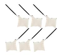 BCOATH 6Pcs Beige Toiletry Bag Set with Hanging Hook - Portable Soft Fabric Cosmetics Storage Organizer for Women and Men Travel Bath and Makeup Accessories