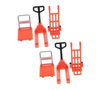 BCOATH 6PCS Construction Set with Road Barricades and Traffic Wheelbarrows Educational Traffic Accessories for Learning Play Enhances Safety Awareness and Problem-solving Skills Suitable
