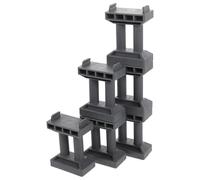 BCOATH 6pcs DIY Train Bridge Pier Set with Stackable Cylindrical Supports Decorative Model Bridge Piers for S Railway Track Accessories and Play
