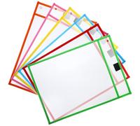 BCOATH 6pcs File Protector Sheet Protectors PVC Material Convenient Transportation Provides Protection Assorted Color Suitable for Home and College Use Random Color