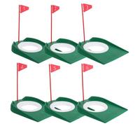 BCOATH 6pcs Golf Putting Cup with Flag for Indoor Practice Portable Plastic Putting Aid Trainer for Office Garage Use Improves Accuracy and Precision in Spaces
