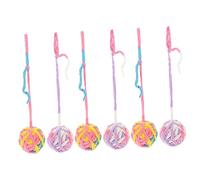 BCOATH 6pcs Interactive Kitten Scratching Balls Soft Plush Cat for Hunting Instincts Reusable Scratchers to Protect Furniture Easy to Clean Playthings for Cats and Kittens