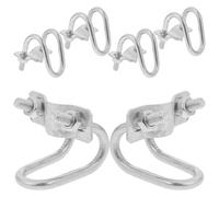 BCOATH 6pcs Iron Pipe Connector Clamps for Vertical and Horizontal Pipes Stable Connection Fastener for Scaffolding and Rail Use in Farm and Awning Applications
