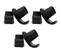 BCOATH 6pcs Lightweight Nonstick Walker Feet Glides for Elderly Walkers and Crutches, Easy to Install Black Plastic Ski Glides, for Mud and Ground Surfaces