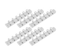 BCOATH 6Pcs Metal Loose Leaf Binder Rings A7 Size, White 2Cm Diameter Ring Binding Spines for School Notebooks and Office Use