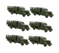 BCOATH 6pcs Military Truck Model for Educational Sandbox Decor Car Models for Home School Office Creative Assembly and Strategic Thinking Development