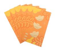 BCOATH 6pcs Money Holder for Cash Chinese New Year Hongbao Red Packet Money Envelope Red Envelopes Chinese New Year Hong Bao Yellow