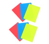 BCOATH 6pcs Referee Cards with Red Yellow Blue PVC Soccer Penalty Cards for Football Volleyball Referee Accessories High Visibility Signaling for Indoor Outdoor Multisport Games