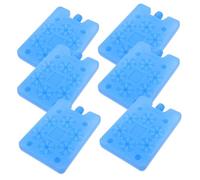 BCOATH 6pcs Reusable Ice Packs Cooler Blocks Compact Freezer Cooling Gel for Outdoor Camping Picnic Beach Food Storage and Medical Transport