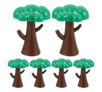 BCOATH 6pcs Small Plastic Scenery Trees for Train Layouts Realistic Model Train Trees for Railway Scenery Easy DIY Forest Accessories for Model Railroad Landscape Building
