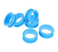 BCOATH 6pcs Soft Silicone Non-Skid Pet Grooming Scissors Finger Rings Matte Light Blue Protective Scissor Finger Covers for Comfortable Grip