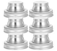 BCOATH 6Pcs Stainless Steel Cocktail Shaker Lids Multi-function Spice Lids Convenient for Home Kitchen and Bar Cocktail Making