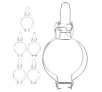 BCOATH 6pcs Stainless Steel Wire Clamp Spring Sealed Buckle for Wide Mouth Glass Jars Airtight Mason Jar Clips for Kitchen Food Storage Preserving Spices and Dry Goods Organizer