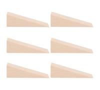 BCOATH 6pcs Wooden Door Block Non-Slip Door Wedge Triangle Shape Chevron Design Sturdy Versatile Use Office Outdoor Stopper