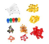 BCOATH 75pcs Traffic Signs and Cones Playset with Traffic Lights and Barricades Abs Material Miniature Road Signs and Motor Skill Development Safe Construction Vehicle Accessories for