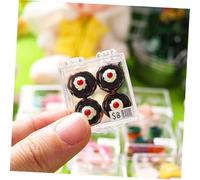 BCOATH 8 Sets Scale Fake Cake and Bread Ornaments for Mini House Decorations Pretend Play Kitchen Scene Layout Collectible Mini Food Display