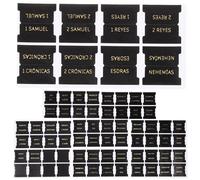 BCOATH 80 Pcs Bible Index Tabs with Pu Leather Material for Bible Enthusiasts Practical and Comprehensive Coverage for DIY Projects and Handcrafts Black Colour