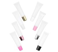 BCOATH 8pcs Assorted Colour Empty Lip Gloss Tubes 15ml Plastic Refillable Lip Balm Containers Lightweight Practical for Travel and Everyday Makeup Sessions