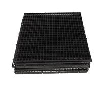 BCOATH 8pcs Black Aquarium Grid Plastic Dividers 30x30cm Fish Tank Bottom Isolation Boards with 0.39 Inch Holes for Breeding Separation and Filter Media Support