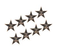 BCOATH 8pcs Graduation Push Pin Badges Star Shape Zinc Alloy School Achievement Pins Elegant for Graduates Party Photo Booth Props 2026 Season
