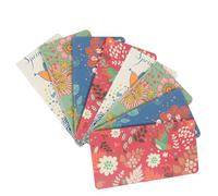 BCOATH 8pcs Office Notepad Flower Bird Cover Blank Inside Writing Notebook for Travel