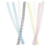 BCOATH 8pcs Plastic Spiral Binding Coils Binder Rings for Loose Leaf Notebooks Office School Project Supplies