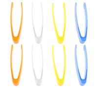 BCOATH 8pcs Plastic Tweezers Set for Crafting and Detailed Play, Non-Slip Jumbo Tweezers in White, Yellow, Orange, Blue - Sensory Training Clips for Fine Motor Skills and Outdoor