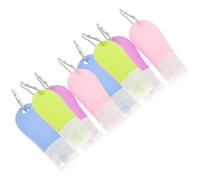 BCOATH 8pcs Silicone Refillable Bottles 60ml Portable Dispensing Containers with Hook Easy to Use Travel Cosmetic Liquid Bottles Random Color