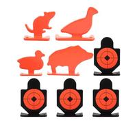 BCOATH 8pcs Steel Animal Silhouette Shooting Target with Easy Setup and Resetting Feature, Stainless Steel Material for Backyard and Range Practice, Sturdy Metal Target for Accurate